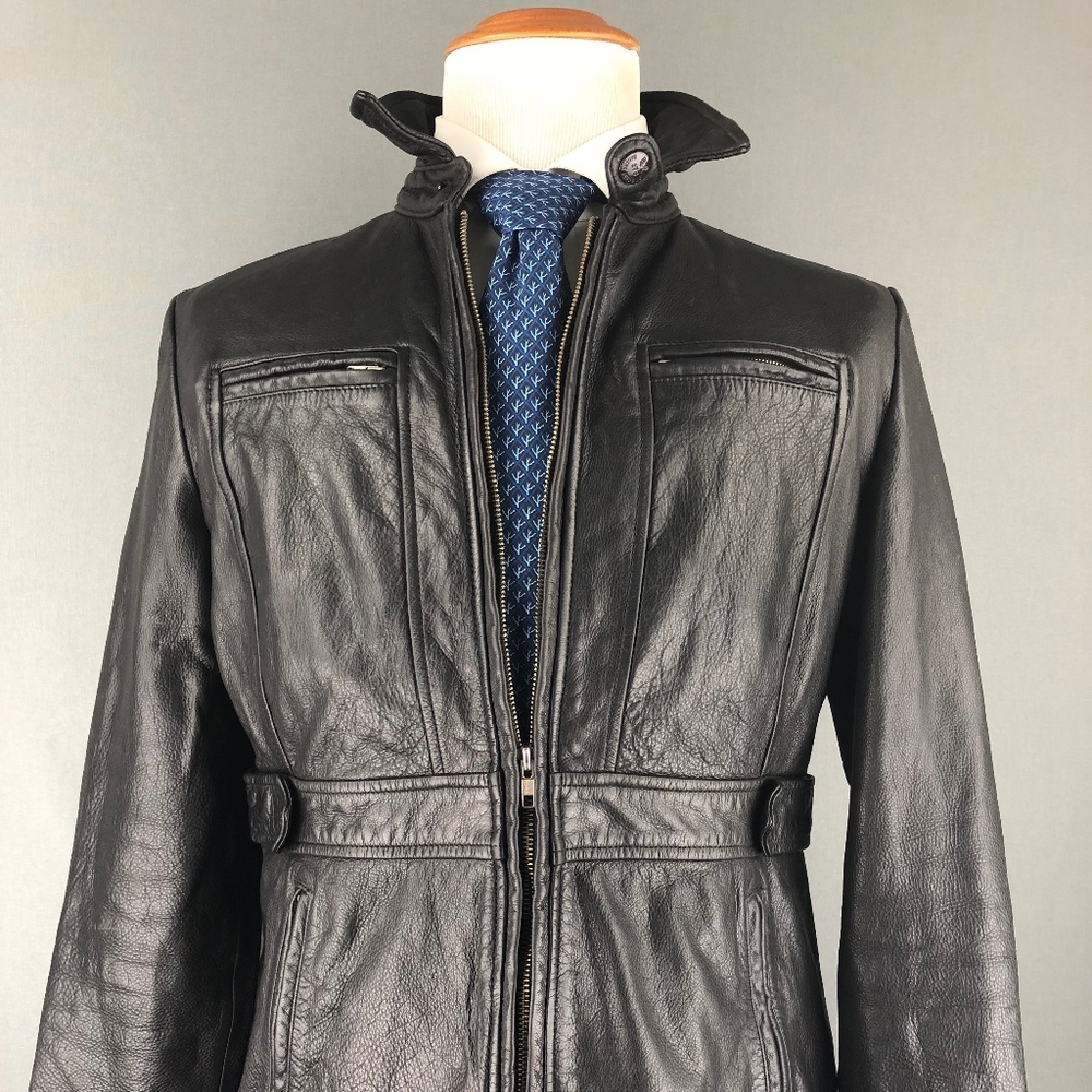 Banana Republic Leather Motorcycle Moto Jacket L